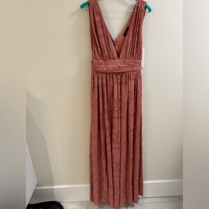 Lulus Dark Pink Floral Maxi Dress